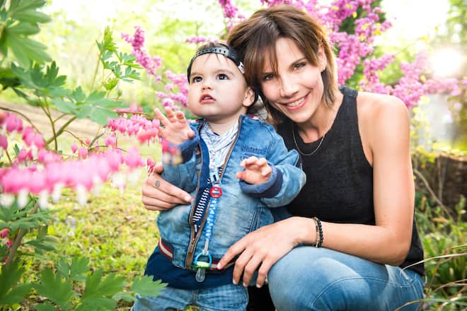 Mimi Jäger mit Sohn Louie Jäger beim SI Shooting für Muttertagsausgabe vom 11.05.2018 SI Nr. 19 / 2018