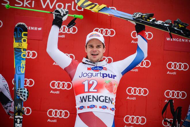 Patrick Küng gewinnt die Lauberhornabfahrt 2014