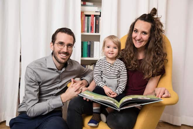 Yves Bossart mit Frau Michaela und Tochter Yonna