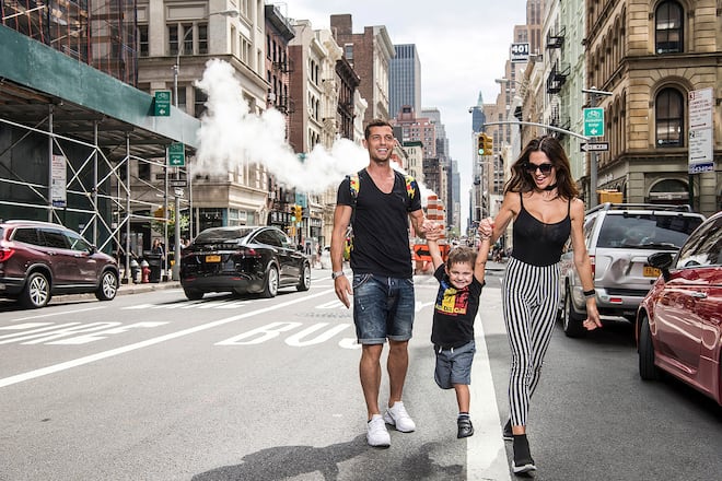 Blerim Dzemaili mit Familie in NY