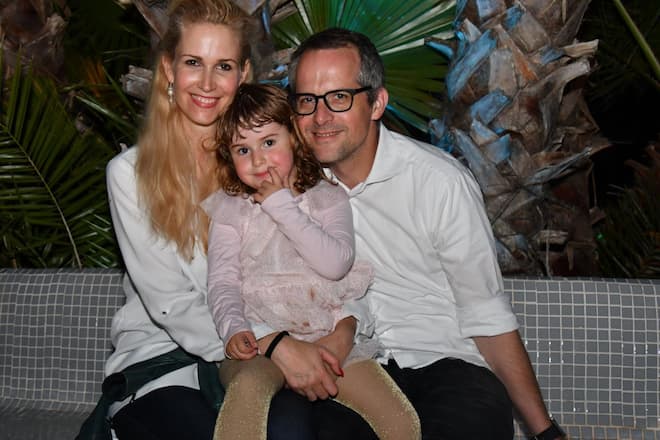 Claudia Lässer mit Tochter Linn und Lebenspartner Simon Raeber