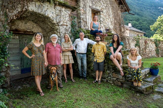 Dorf des Jahres. Moleno TI. Jurorin Christa Rigozzi unterwegs in Moleno. Bild © Remo Naegeli