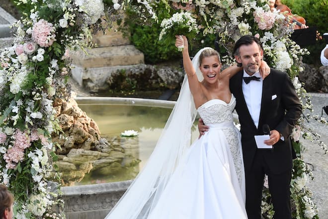 Sylvie Meis and Niclas Castello are seen getting married at Villa Cora on September 19, 2020 in Florence, Italy. Photo BEESCOOP.COM