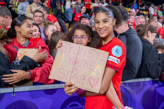Foto: Toto Marti, 6.7.2025, Bern: Frauen Euro 2. Gruppenspiel Schweiz - Island 2:0. Sydney Schertenleib (SUI).