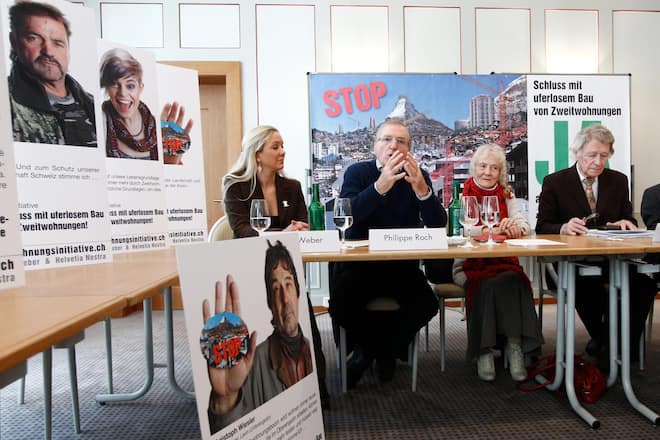 Philippe Roch, Vera Weber, links, Judith Weber und Franz Weber