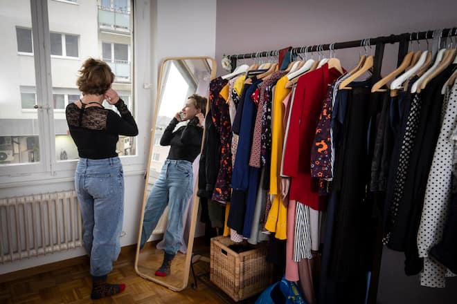 Irène Kälin, Nationalratspräsidentin 2021-2022 in ihrer Berner Wohnung