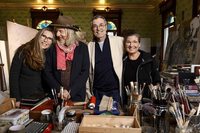 <p>Die Liebe im Blick: Helene und Wolfgang Beltracchi sind seit 32 Jahren verheiratet, Stefan und Brigitte Gubser «erst» seit 28 Jahren.