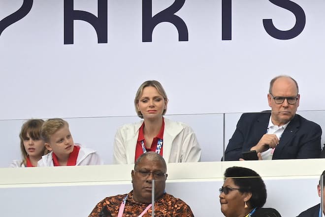 Prinzessin Gabriella (li.) und Prinz Jacques haben bei Olympia bereits unter anderem ein Rugby-Spiel mit ihren Eltern verfolgt.