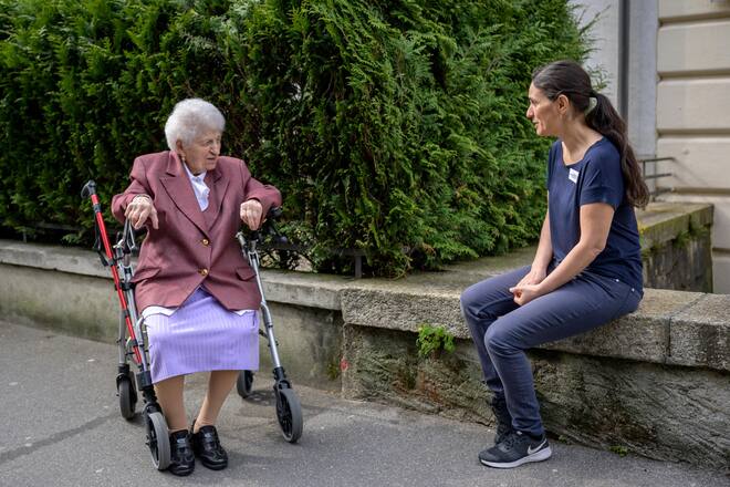 SRK Besuchs und Begleitsdienst, Silvina Valente SRK, Maria Marinellli, 21.04.2021 in Lausanne, SI 17/2021