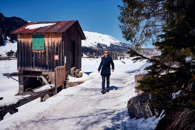 Urs Gredig, Fernsehmoderator, Gredig direkt, Ferienwohnung Davos, Hotel Meierhof, Davoser See, Davos, 2021, Fotos: Geri Born