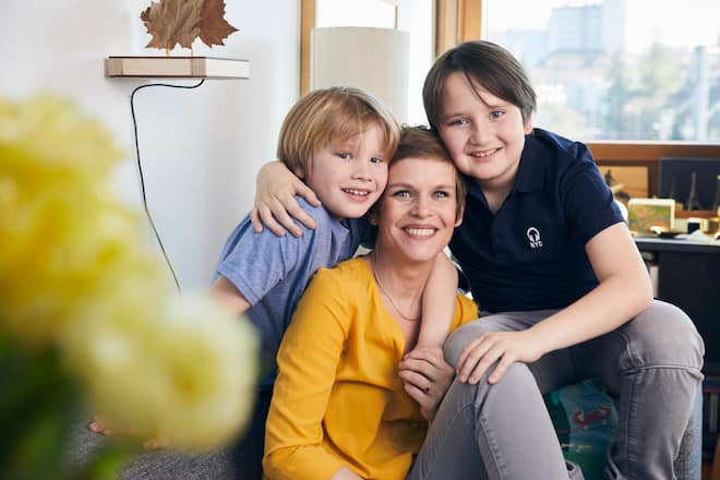 Sandra Boner Soehne Miles und Nelson