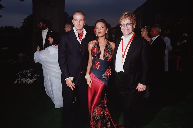 David Beckham Victoria Elton John