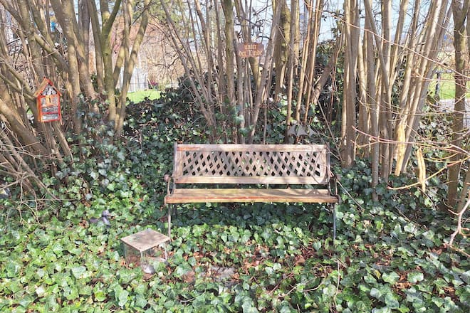 <p>Meine Lieblingsecke zu Hause: «Unter der Linde» nennen wir bei uns dieses Plätzli im Garten, das im Sommer wunderbar im Schatten liegt.</p>