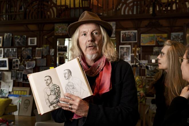 Den Knastbruder in Erinnerung: Im Gefängnis zeichnete er unter anderem einen Mithäftling von den Hells Angels.