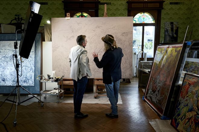Die Kunst vor Augen: Beltracchi vor einem seiner Werke. Der Künstler malt «nur» rund zehn Bilder pro Jahr.