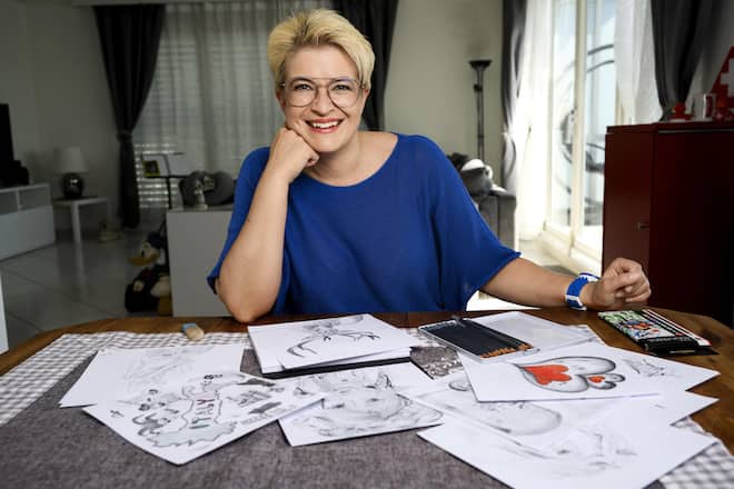 Ihre grösste Schwäche sei die Ungeduld, so Monique. Beim Zeichnen allerdings hat sie Musse à gogo.