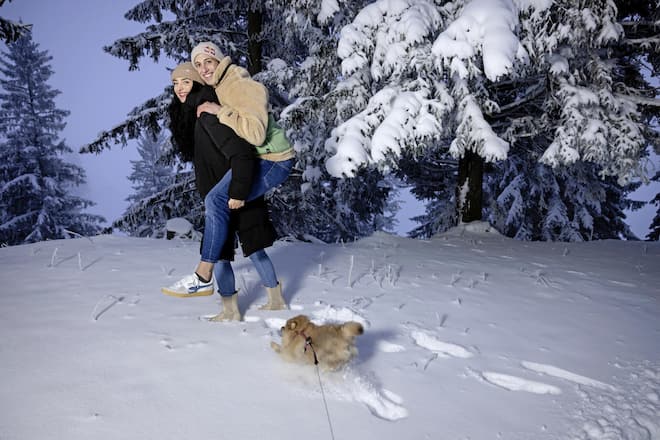 Tatjana Ehammer ist Skicrosserin und hält den österreichischen Rekord im Hammerwurf. Da ist Ehemann Simon leichtes Gepäck.