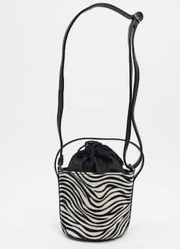 Beuteltasche mit Zebramuster