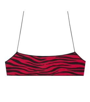 Tropic Of C bikini Top mit Zebra Print