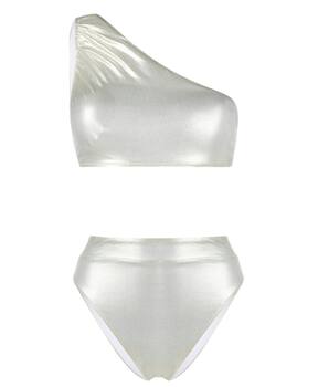 Silberner Bikini von Noire Swimmwear