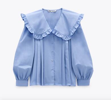 Bluse mit grossem Kragen