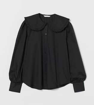 Bluse mit grossem Kragen