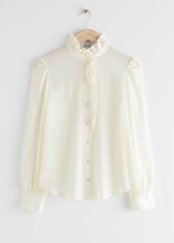 Trendige Bluse mit Rüschenkragen