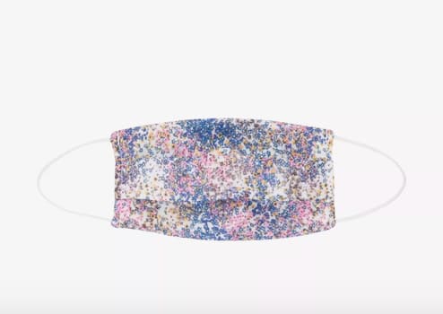 geblümter Mundschutz