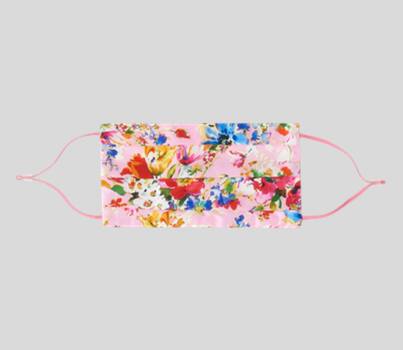 geblümter Mundschutz