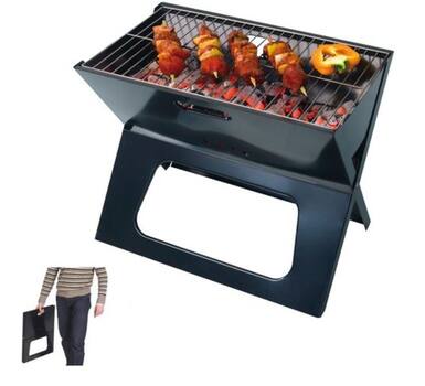 geschenkidee tragbarer BBQ Grill schwarz