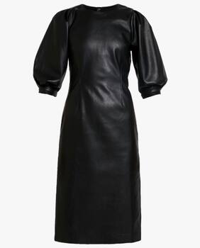 Lederkleid mit Reissverschluss am Rücken