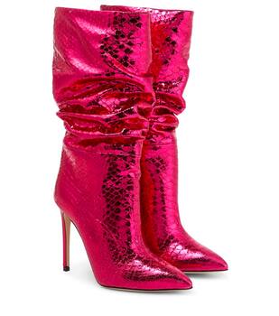 Metallic Boots Pink