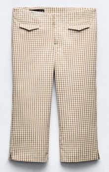 Caprihose mit Vichykaros von Zara