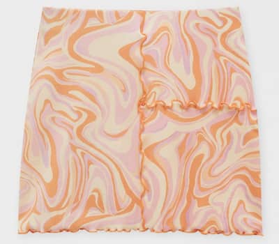 Minirock mit sichtbaren Nähten