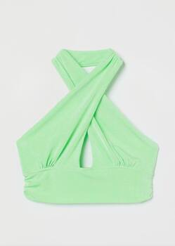 Neckholder-Top aus Velours