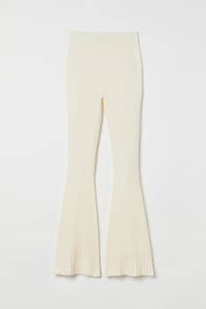 Schlaghose aus Rippstrick