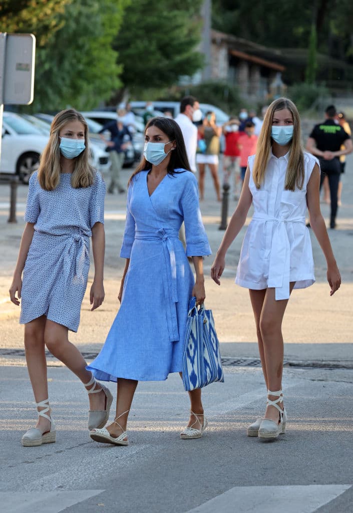 Königin Letizia von Spanien mit Töchtern Sofia und Leonor